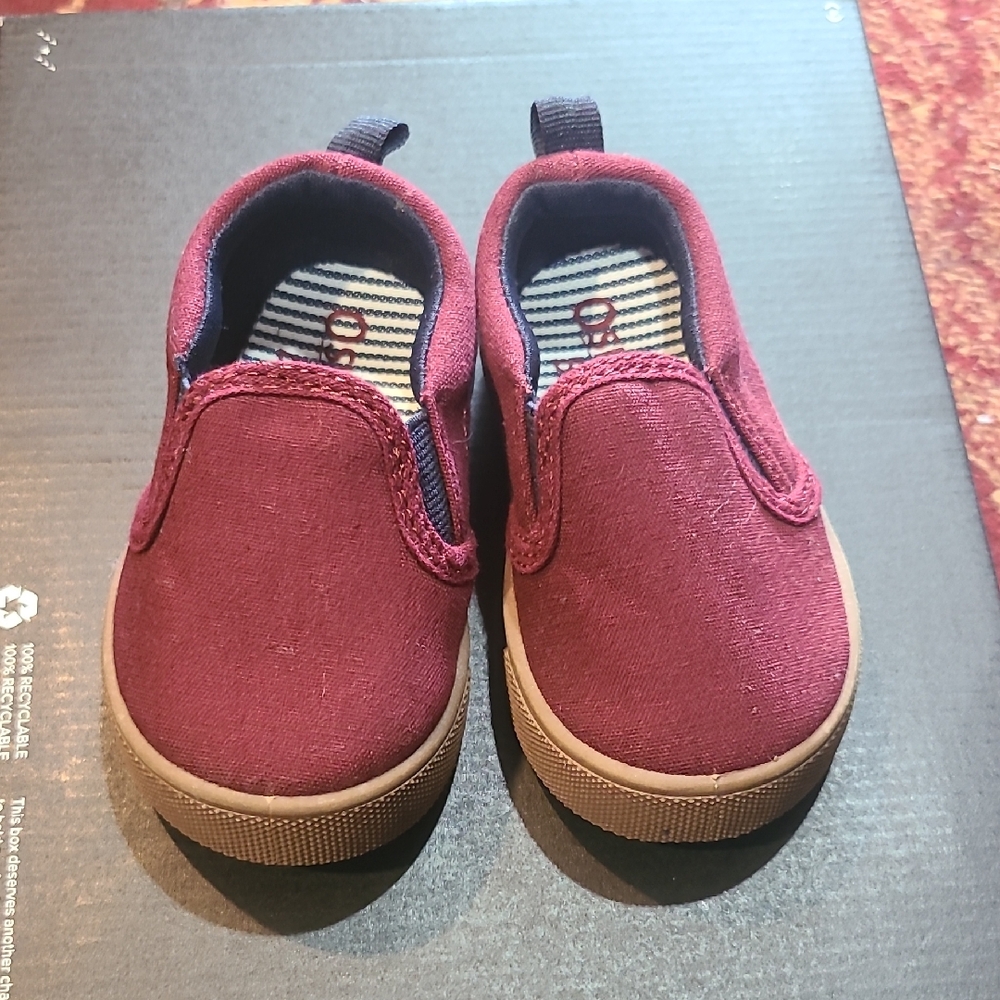 OshKosh B'gosh Red Slip-On Sneakers with Elastic Panels